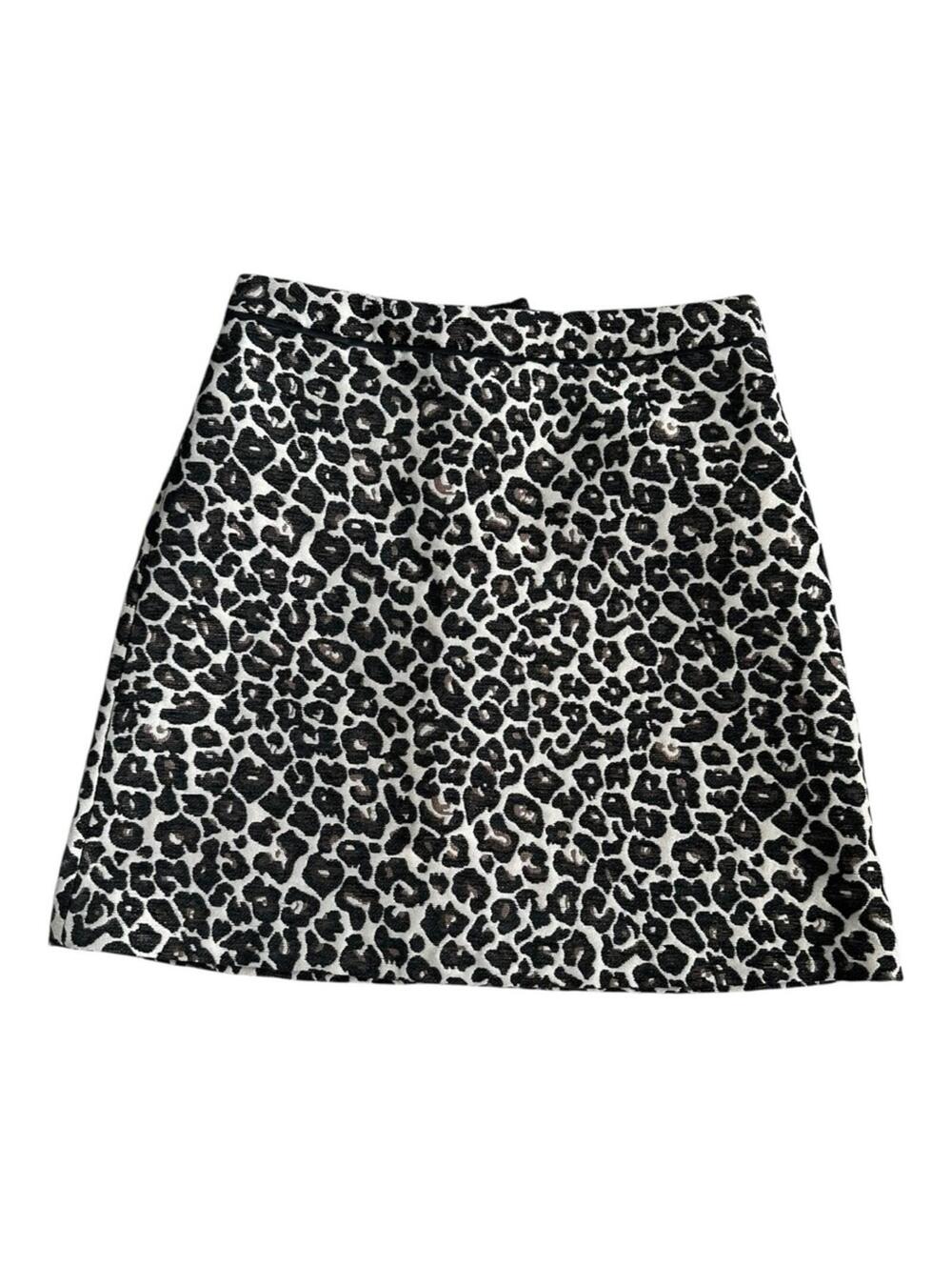 Anthropologie Leopard Animal Print Women's Mini Skirt